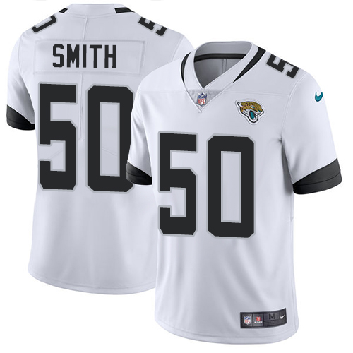 Nike Jacksonville Jaguars 50 Telvin Smith White Men Stitched NFL Vapor Untouchable Limited Jersey
